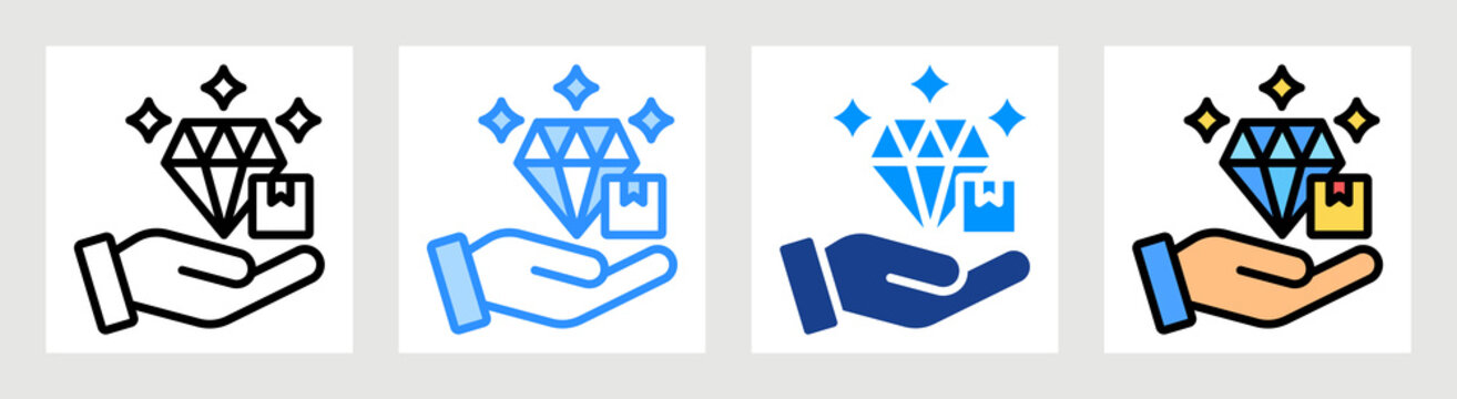 Value Proposition Icon Collection Set Multiple Style