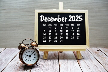 December 2025 annual monthly desk calendar for planning and management