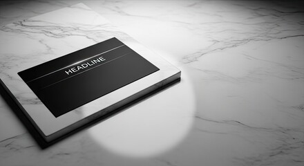 A Modern Business Card Design on a Marble Surface