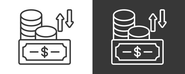 Fototapeta premium Cashflow Icon Set Vector Collection Isolated In Black And White