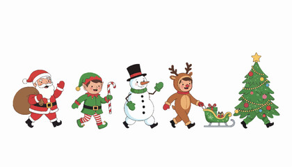 Fototapeta premium christmas character vector