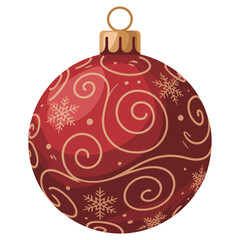 Fototapeta premium red christmas ball