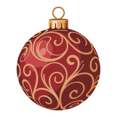 Fototapeta premium red christmas ball