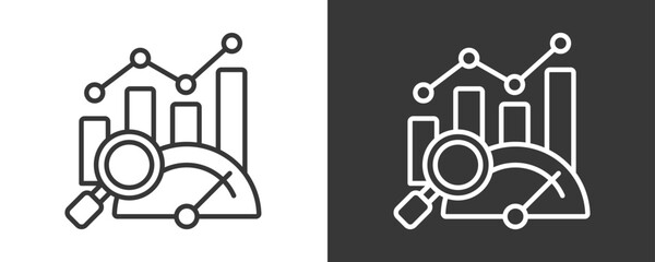 Analysis Icon Set Vector Collection Isolated In Black And White