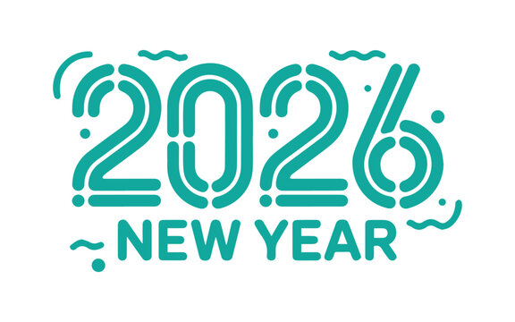 Cheerful 2026 New Year graphic with a modern, stylish design ready to add festive flair to your social media and marketing campaigns this holiday season