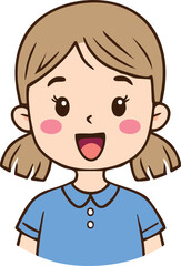 Hand Drawn Happy Kid Smile Vector Illustration