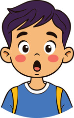 Hand Drawn Happy Kid Smile Vector Illustration