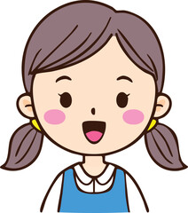 Hand Drawn Happy Kid Smile Vector Illustration