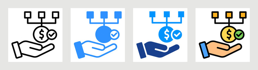 Cost Structure Icon Collection Set Multiple Style