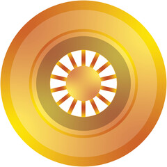 Gold Floor Drain Bathroom Illustration