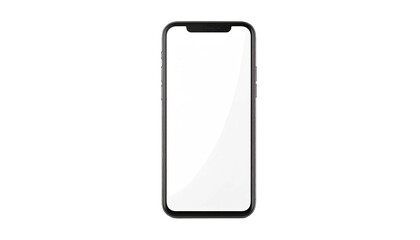 Black smartphone with blank screen and rounded corners