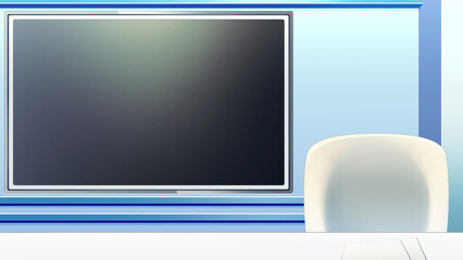 Naklejka premium ニュース番組のスタジオ