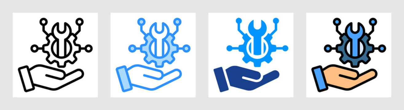 Service Provider Icon Collection Set Multiple Style