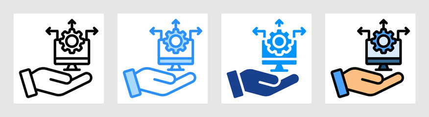 Decision Support System Icon Collection Set Multiple Style