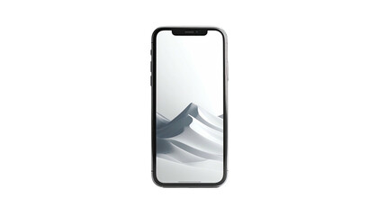 Smartphone displaying abstract white dunes