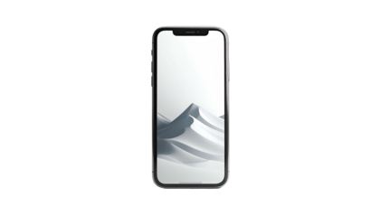 Smartphone displaying abstract white dunes
