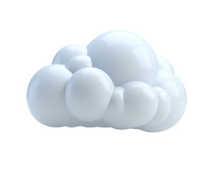 Glossy cloud made of smooth spheres on black background