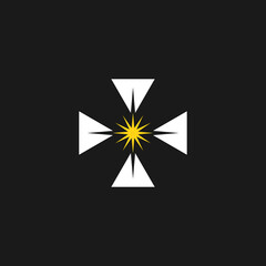 CNC machine illustration logo design, abstract, laser beam sparks, laser cutting, metalworking, element, machining, computer, stainless, modern, industrial, engineering, symbol, sign, laser, cutting