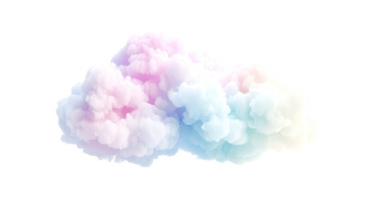 Pastel cloud, vaporous and bright, on dark background