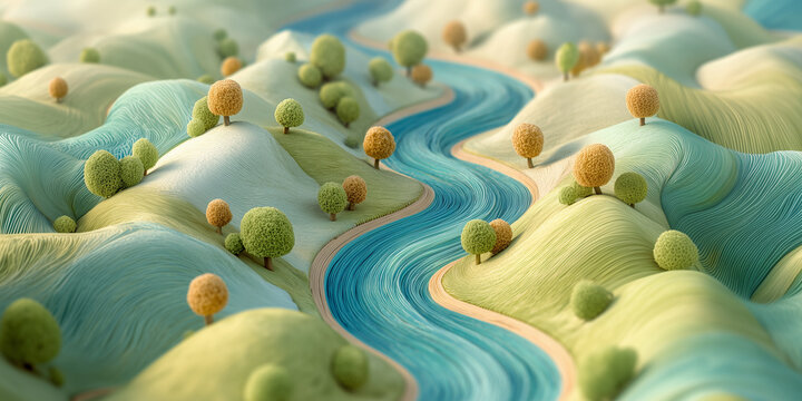 cactus in the desert - Powered by Adobe