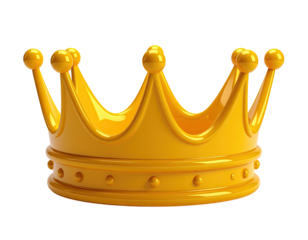 Golden, simple, cartoonish crown on a dark background