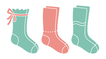 Cozy Footwear Collection: An array of vibrant and stylish socks, showcasing their unique patterns and comfortable designs, perfect for adding a touch of personality to any wardrobe.