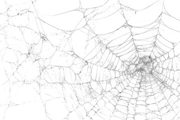 Spiderweb with intricate details and delicate strands