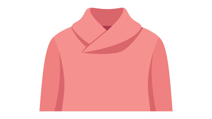 Elegant Sweater Design: A minimalist illustration of a soft pink sweater with a unique collar design, perfect for fashion and design concepts.