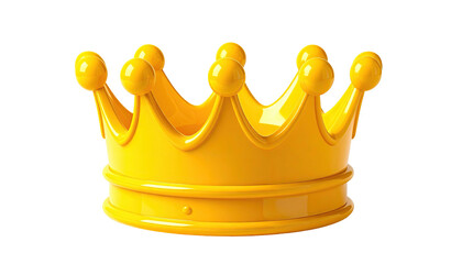 Glossy yellow crown with rounded points