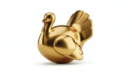 ThanksGiving Day Celebrate Thanksgiving with this stunning golden turkey, perfect for holiday promotions, elegant fall designs, and adding a touch of luxury to your seasonal marketing campaigns