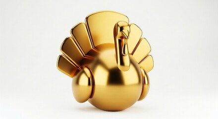 ThanksGiving Day Celebrate Thanksgiving with a touch of luxury and elegance featuring a stunning golden turkey that shines with festive spirit and adds a modern, sophisticated touch to your holiday de