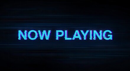 Now Playing - A Retro Neon Sign Displaying Current Entertainment.