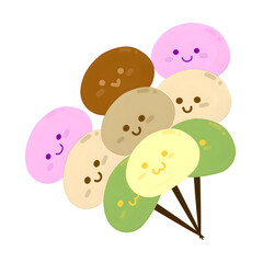 colorful sweet dango