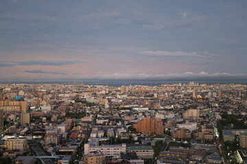 Fototapeta premium 展望台から見る夕方の街