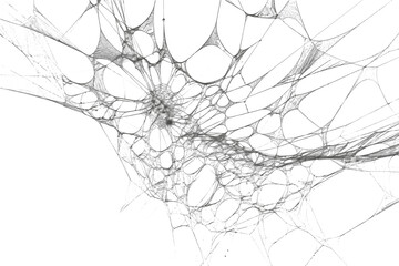 Spiderweb with intricate patterns and details