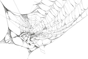 Detailed spiderweb with intricate patterns
