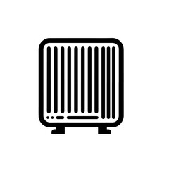 Modern Portable Heater Vector Illustration