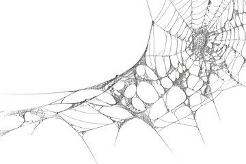 Spiderweb with intricate design in grayscale