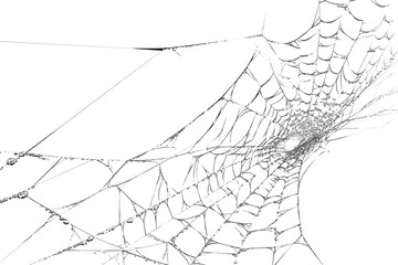 Spiderweb with intricate patterns, delicate and fragile