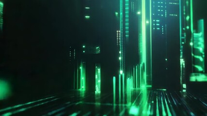 Digital data analysis displaying financial market trends - Powered by Adobe