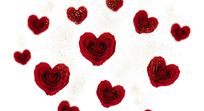 seamless pattern with red hearts