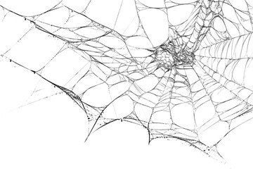 Spiderweb with intricate design, detailed pattern