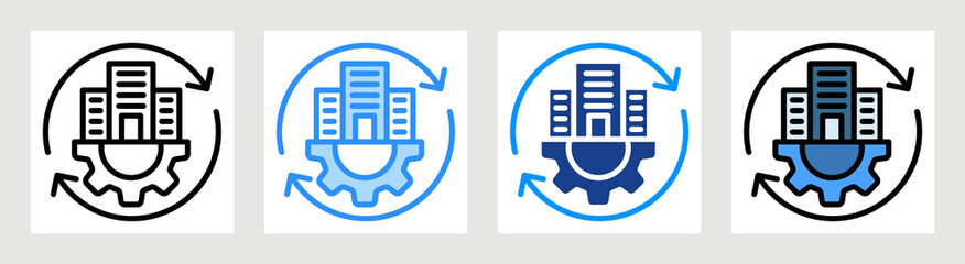 Infrastructure Optimization Icon Collection Set Multiple Style