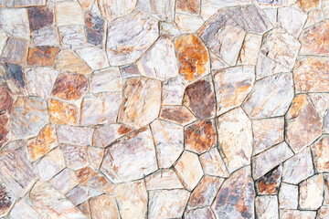 top view of decorative stone wall texture details, abstract background