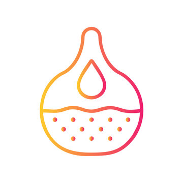 a flat gradient outline icon of a pore minimizer for web and graphic design.