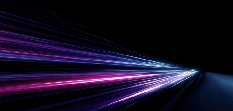 Abstract light trails speed motion background - Powered by Adobe