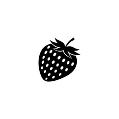 A strawberry fruit silhouette vector style 