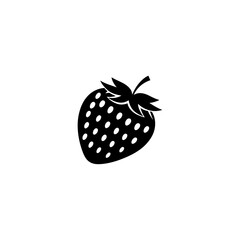 A strawberry fruit silhouette vector style 
