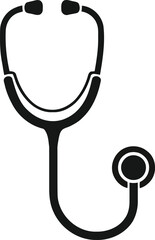 Medical stethoscope, a diagnostic tool used by healthcare professionals.