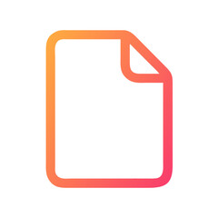 a flat gradient outline icon of digital file for web and graphic design.